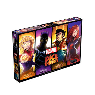 Dice Throne Marvel : Captain Marvel-Black Panther-Dr Strange-Black Widow